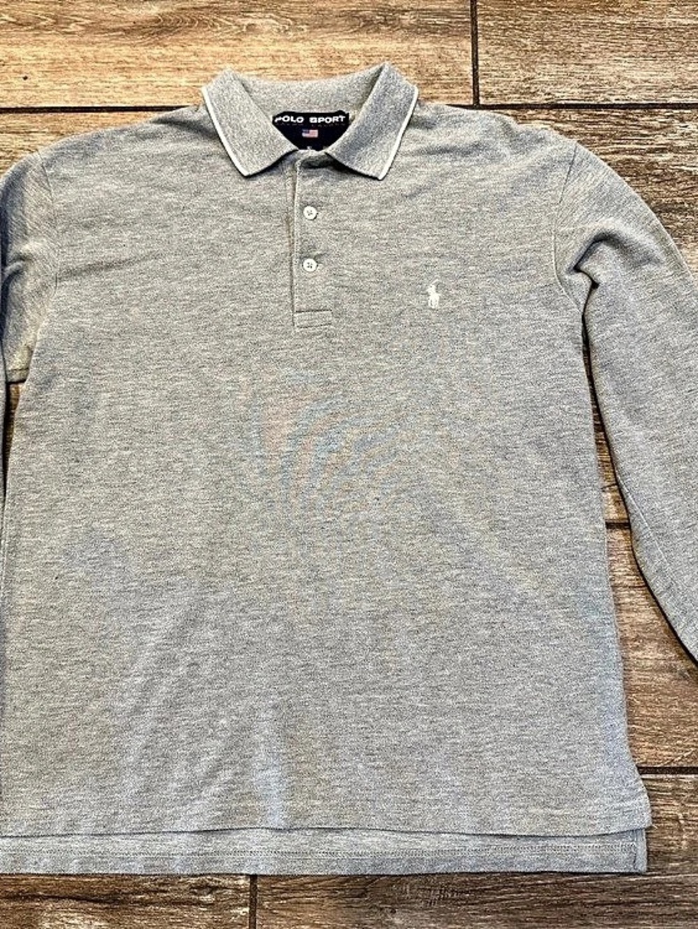 Polo Sport Ralph Lauren Long Sleeve Polo in Gray Size Small